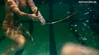 Bad Quality Underwater Lesbian Show Turns Into Steamy Blonde Teen Beach Action