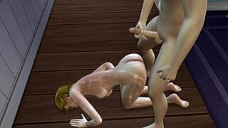 Wow, young 18+ Sims babe sucks hard!