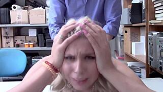 hardcore sex for petite blonde thief with small tits