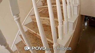 Povd big dick sex ends with facial on abella danger