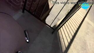 Blonde Cracky takes stick up pussy in public