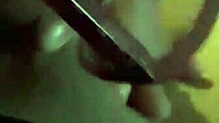 Brunette performs deepthroat on stepbrother's monster cock in pov view