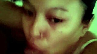 Real homemade babe swallows cock after horny masturbation