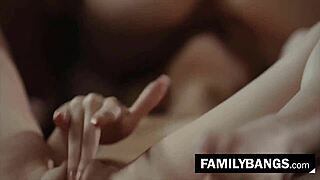 Biological sisters that are redheads engage in a sensual tribbing session