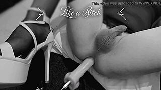 SISSY SLUT GETS BENT OVER FOR MACHINE FUCKING