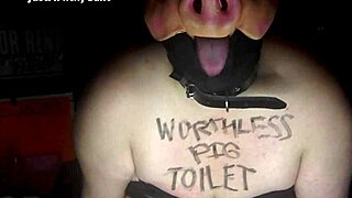 Slave Gags and Fucks Multiple Dildos on Cam