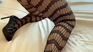 Amateur wife in body stocking asks to be filmed