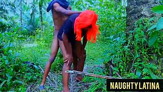 african naughty latina fuck ex boyfriend in the bush - i love missionary and doggy sex