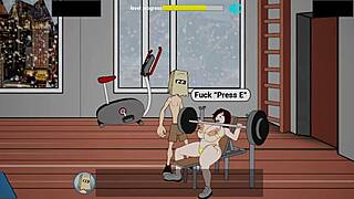 fuckerman part 5 hits the sex gym with huge asses and big tits