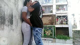 I get such a rush fucking and touching myself in public—cemetery this time!