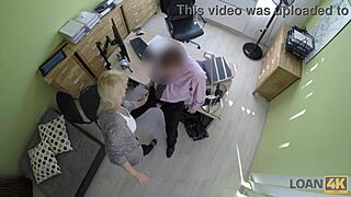 Loan4K Blonde Rammed On Working Table!