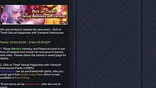 Playing Olivia's Wet Dripping Pussy Juice in Vampire Sex Scene