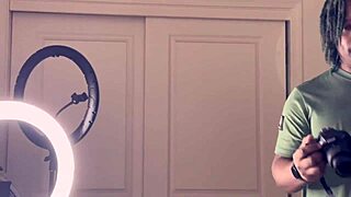 A black woman bent over for doggystyle in public outdoor scene