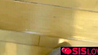 stepsister kitty carrera gets her pussy rubbed by stepbrother then sucks his monster cock