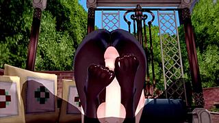 Is this 3d hentai beauty squirting from huge creampie orgasm?