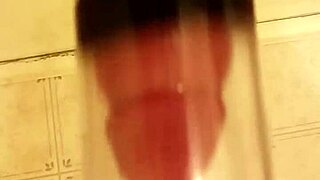 German man masturbates with tube