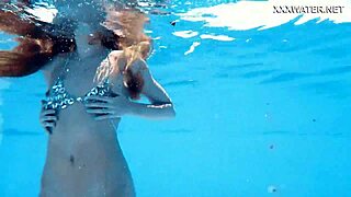 russian baddy ivi rein gets all steamy and horny underwater in a tight dress.