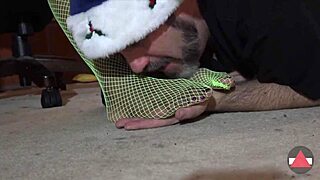 worship my green fishnet feet while i dominate you completely