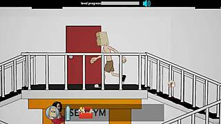 fuckerman part 5 hits the sex gym with huge asses and big tits