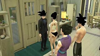 Dragon Ball Hentai: Chichi's Anal Kitchen Action