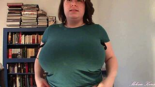 huge boobs drop from blue shirt