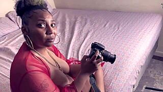 A black woman bent over for doggystyle in public outdoor scene