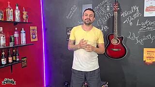 Just chilling at Boteco do Lukas Zaad, sneaking behind my husband's back for masked doggy and anal action.