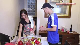 fucking my naughty cousin on christmas, assfucking pov