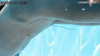 russian baddy ivi rein gets all steamy and horny underwater in a tight dress.