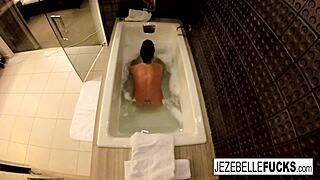 Sexy Jezebelle Bond Films Her Intimate Bath Time Masturbation