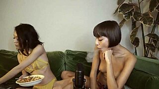 Discovering enjoyment out of smoking while feasting on beautiful breasts and stomach