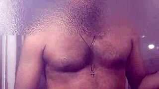 In solo video, Indian stud shows off his big cock, strokes it for viewers