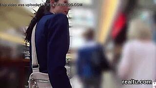 czech teen seduced at supermarket, pounded hard in pov style