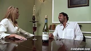 cindy behr and paige ashley team up with a black stud for busty milf threesome sex