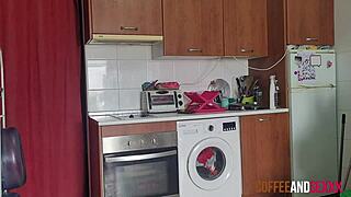 Wild Sex Between Stoves with Busty Young 18+ Girl!