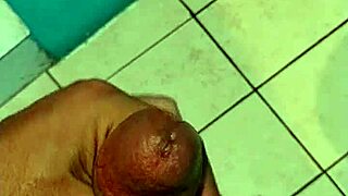 masturbating nicely in the bathroom with the house full