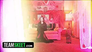 spend halloween with whitney wright in creepy house, muff diving and orgasm