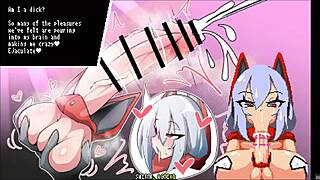 In Buzama hentai fight game ep 4, she transforms into a giant cock and gets sucked between gigantic tits. Cumshot everywhere! 😍