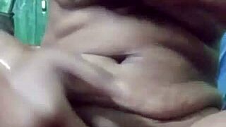 Intense first pussy fingering