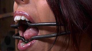 In a bdsm scene, the tough honey gets a lusty caning session.