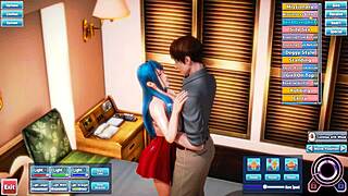 blue haired beauty gets fucked silly in narrative romp