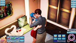 blue haired beauty gets fucked silly in narrative romp