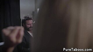 Tiny teen 18+ EXPERIENCES intense pussydrilling in a kinky THREEWAY adventure