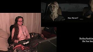 A fat bbw with tattoo and piercing goes naked playing the quarry part 1.