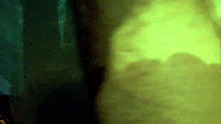 thrilling risky public night threesome in the pool with stepsis and cars passing near us