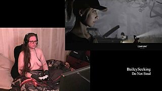 A fat bbw with tattoo and piercing goes naked playing the quarry part 1.