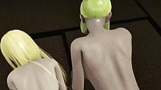 hey, check mikasa futa and annie leonhart in wild lesbian 3some action!