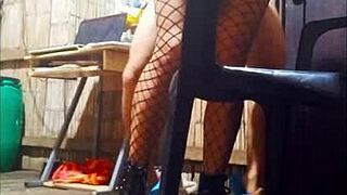 My wife is a dom and she LOVES getting dominated in sex, with a well endowed man, showing off her assets