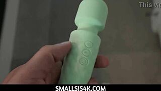 NICE STEPSISTER CAUGHT HER STEPBROTHER WANKING IN THE BATHROOM!