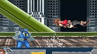 Final hentai game ep 4 features ninja wrestler gangbang in street with monster cocks